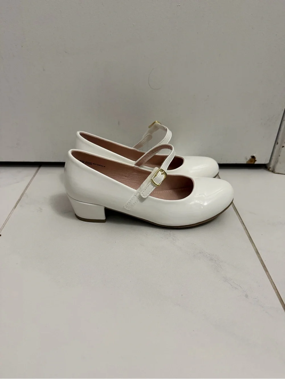Girls White Patent Mary Jane Shoes